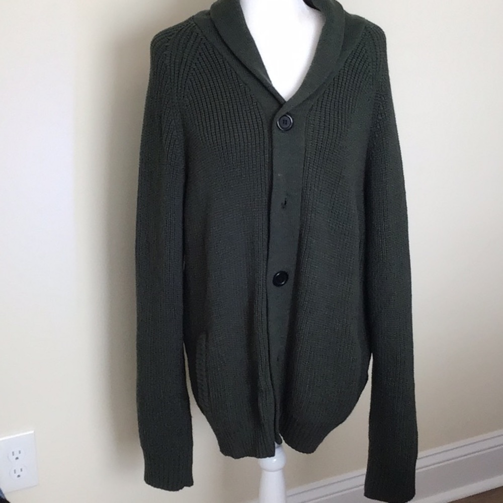 X-Ray jeans classic men’s ribbed shawl button cardigan size 2XL used great cond.
